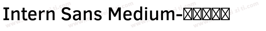 Intern Sans Medium字体转换
